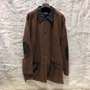 Mens XL J.L. Powell Brown Leather Jacket